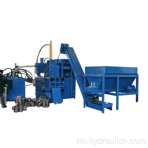 Horisontale stålflisskrap Briquette Block Making Machine